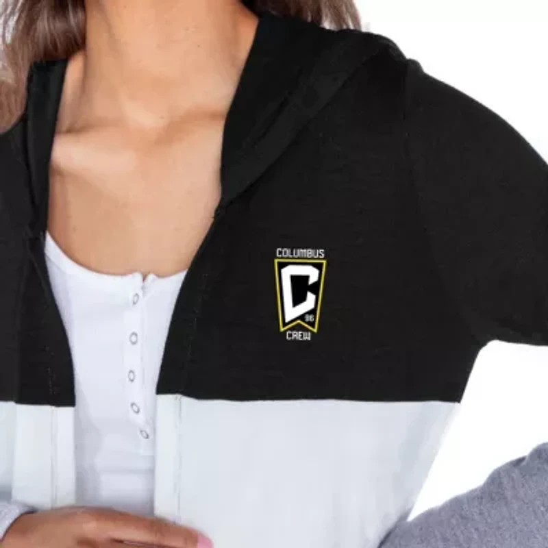 MLS Columbus Crew Offside Hustle Colorblock Tri-Blend Hooded Cardigan