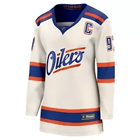 NHL Fanatics Connor McDavid Light Beige Edmonton Oilers Alternate Breakaway Jersey