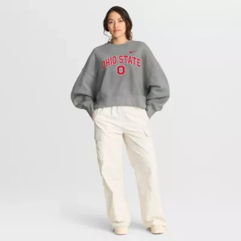 NCAA Nike Ohio State Buckeyes Oversized Phoenix Arch Pullover Sweatshirt