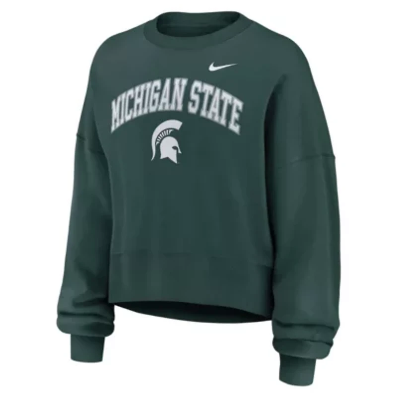 NCAA Nike Michigan State Spartans Oversized Phoenix Arch Pullover Sweatshirt
