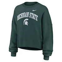 NCAA Nike Michigan State Spartans Oversized Phoenix Arch Pullover Sweatshirt