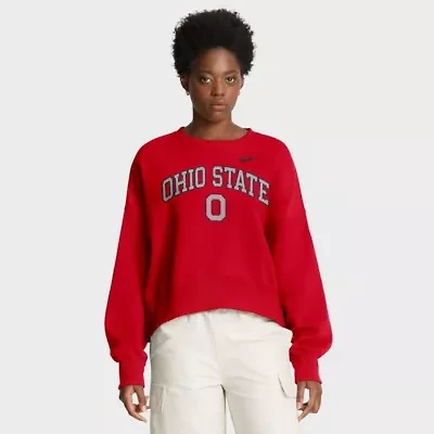 NCAA Nike Ohio State Buckeyes Oversized Phoenix Arch Pullover Sweatshirt