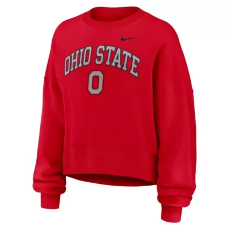 NCAA Nike Ohio State Buckeyes Oversized Phoenix Arch Pullover Sweatshirt