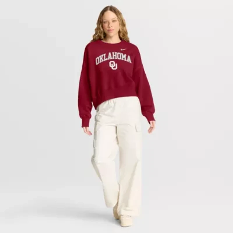 NCAA Nike Oklahoma Sooners Oversized Phoenix Arch Pullover Sweatshirt