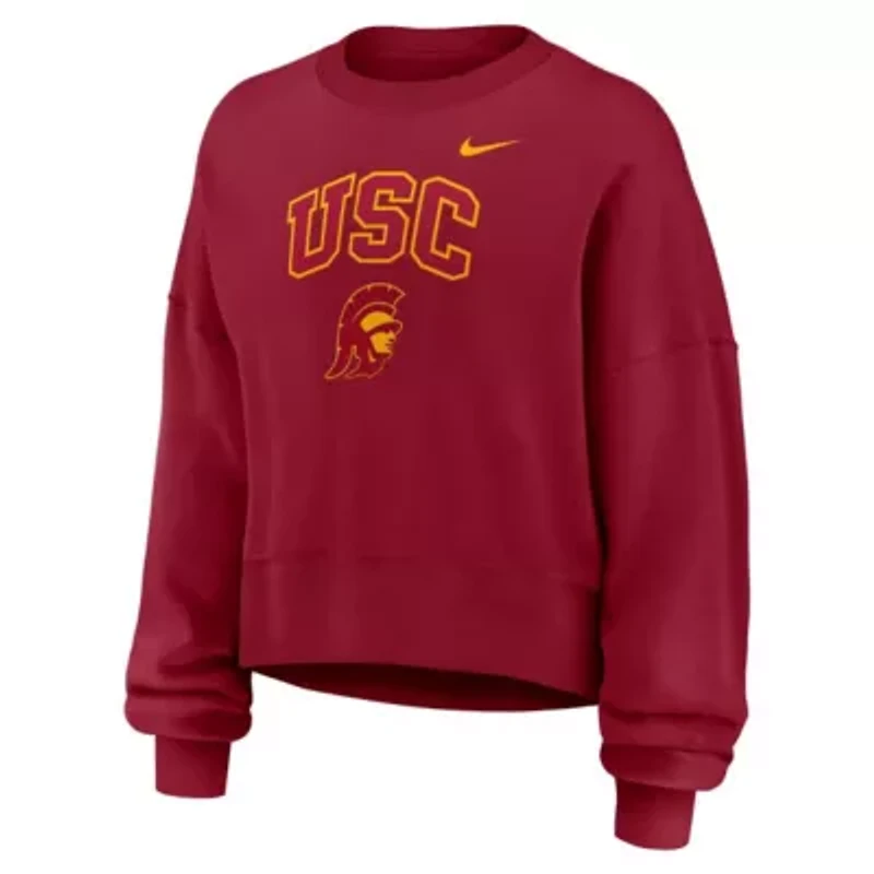 NCAA Nike USC Trojans Oversized Phoenix Arch Pullover Sweatshirt