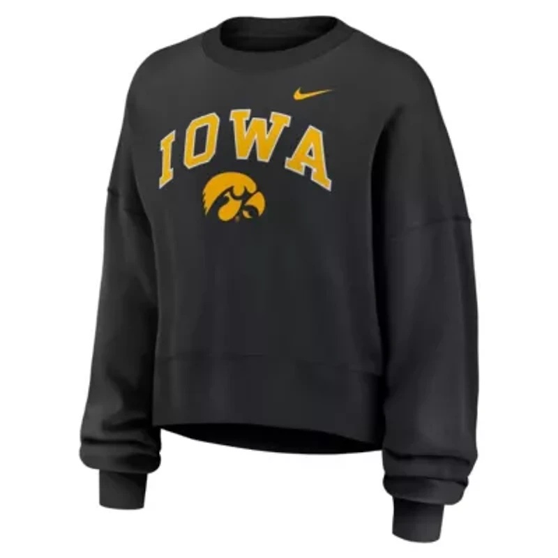 NCAA Nike Iowa Hawkeyes Oversized Phoenix Arch Pullover Sweatshirt