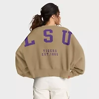 NCAA Nike LSU Tigers Oversized Phoenix 2-Hit Pullover Sweatshirt