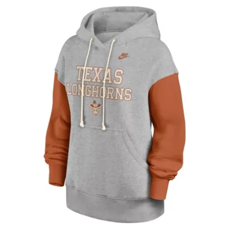 NCAA Nike Gray/Texas Texas Longhorns Oversized Legacy Phoenix Pullover Hoodie