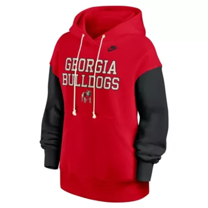 NCAA Nike Georgia Bulldogs Oversized Legacy Phoenix Pullover Hoodie