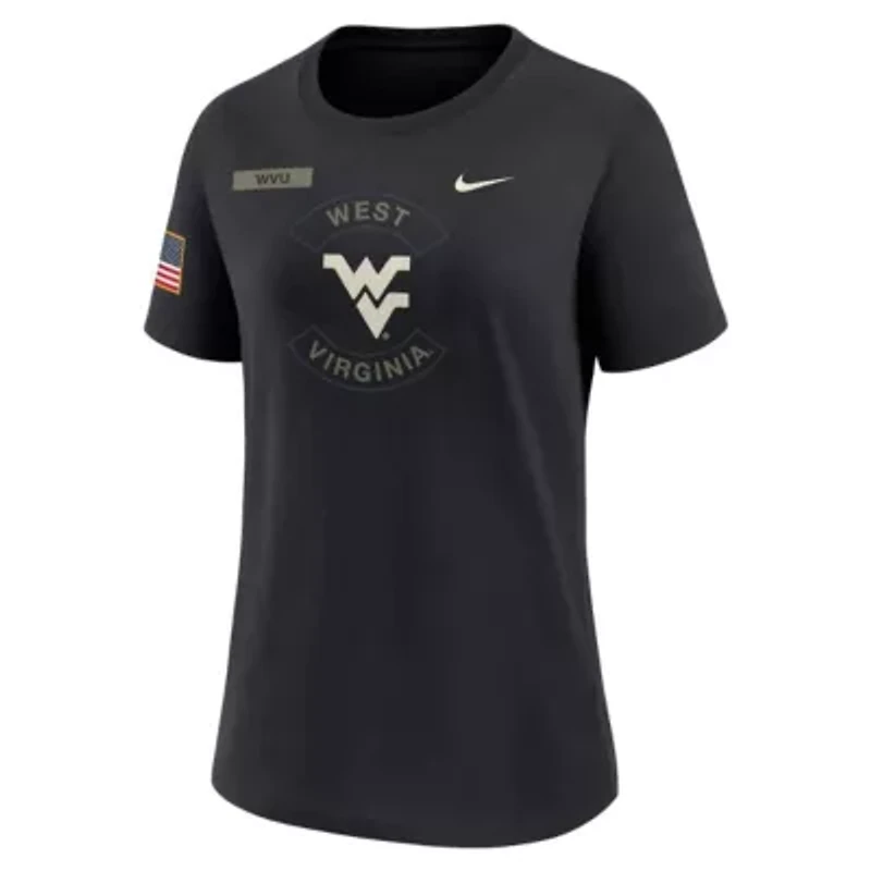 NCAA Nike West Virginia Mountaineers 2025 Military Appreciation Dri-FIT T-Shirt