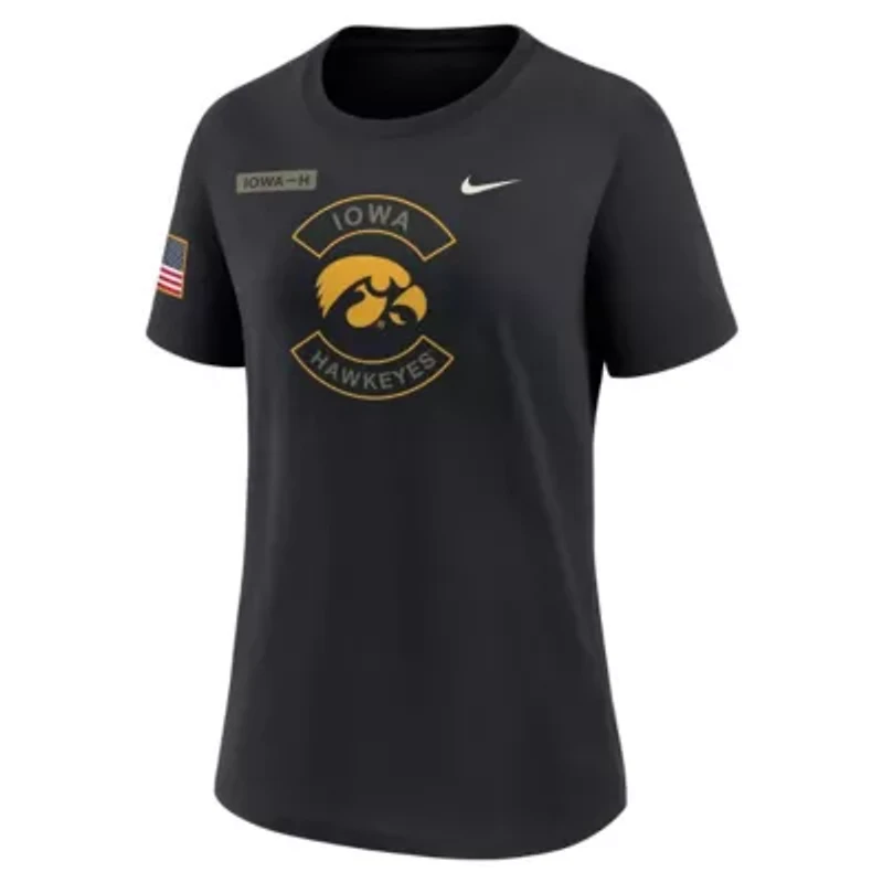 NCAA Nike Iowa Hawkeyes 2025 Military Appreciation Dri-FIT T-Shirt