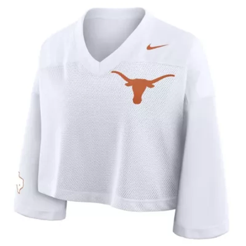 NCAA Nike Texas Longhorns Cropped Mesh Dri-FIT Fashion Jersey