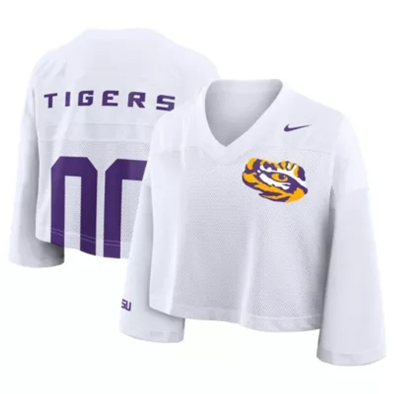 NCAA Nike LSU Tigers Cropped Mesh Dri-FIT Fashion Jersey