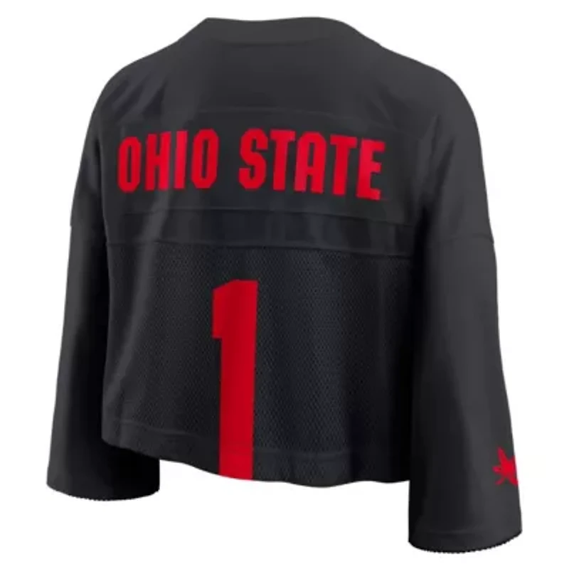 NCAA Nike Ohio State Buckeyes Cropped Mesh Dri-FIT Fashion Jersey