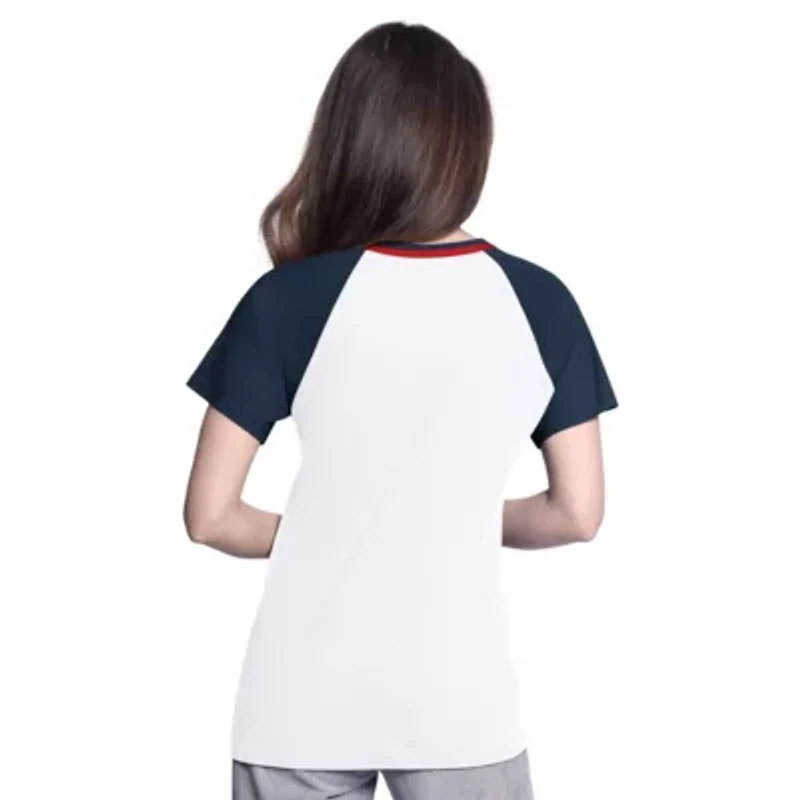 MLB Cleveland Guardians Ball Park Raglan V-Neck T-Shirt