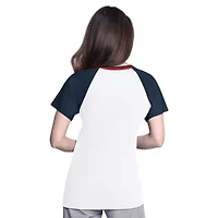 MLB Cleveland Guardians Ball Park Raglan V-Neck T-Shirt