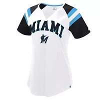 MLB Miami Marlins Game On Notch Neck Raglan T-Shirt