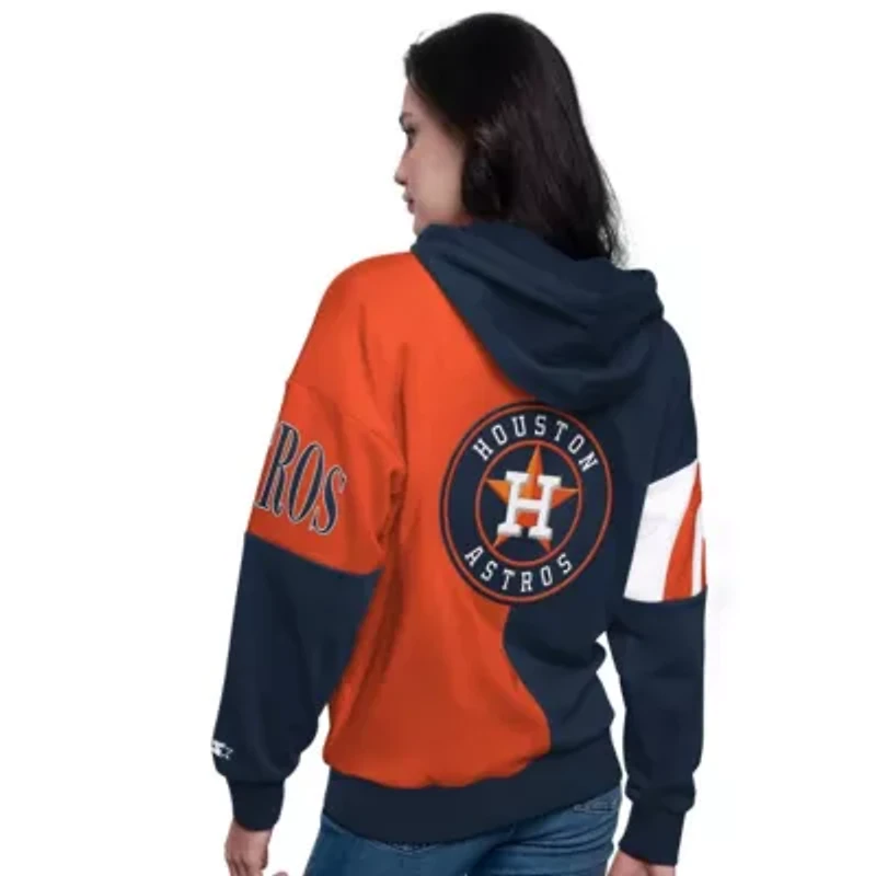 MLB Houston Astros Curve Ball Full Zip Hoodie Sweatshirt