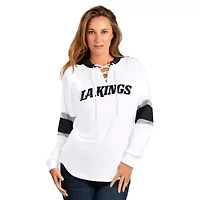 NHL Los Angeles Kings Goal Zone Long Sleeve Lace-Up Hoodie T-Shirt