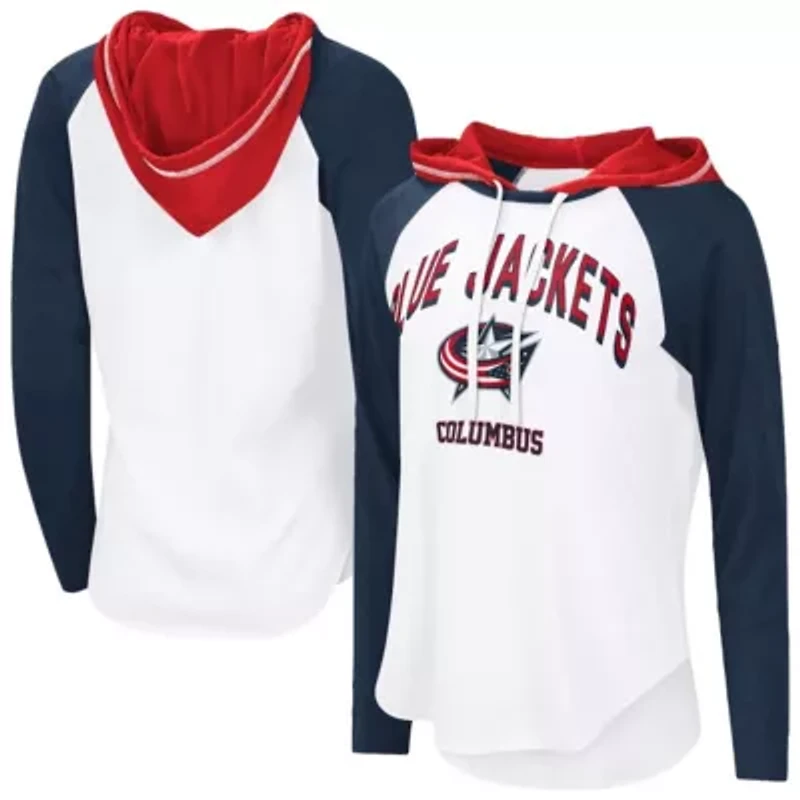 NHL Columbus Jackets VIP Raglan Long Sleeve Hoodie T-Shirt