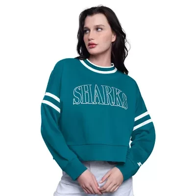 NHL San Jose Sharks Power Play Cropped Pullover Sweatshirt
