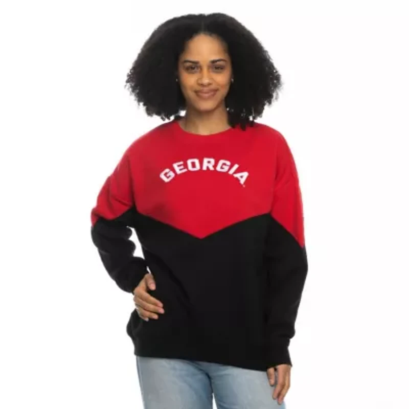 NCAA Georgia Bulldogs Bestie Oversized Pullover Sweatshirt