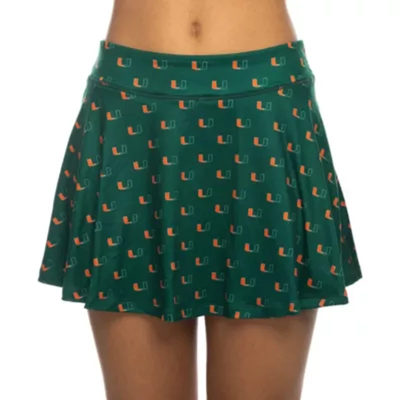 Miami (FL) Hurricanes NCAA All-Over Print Flowy Skort