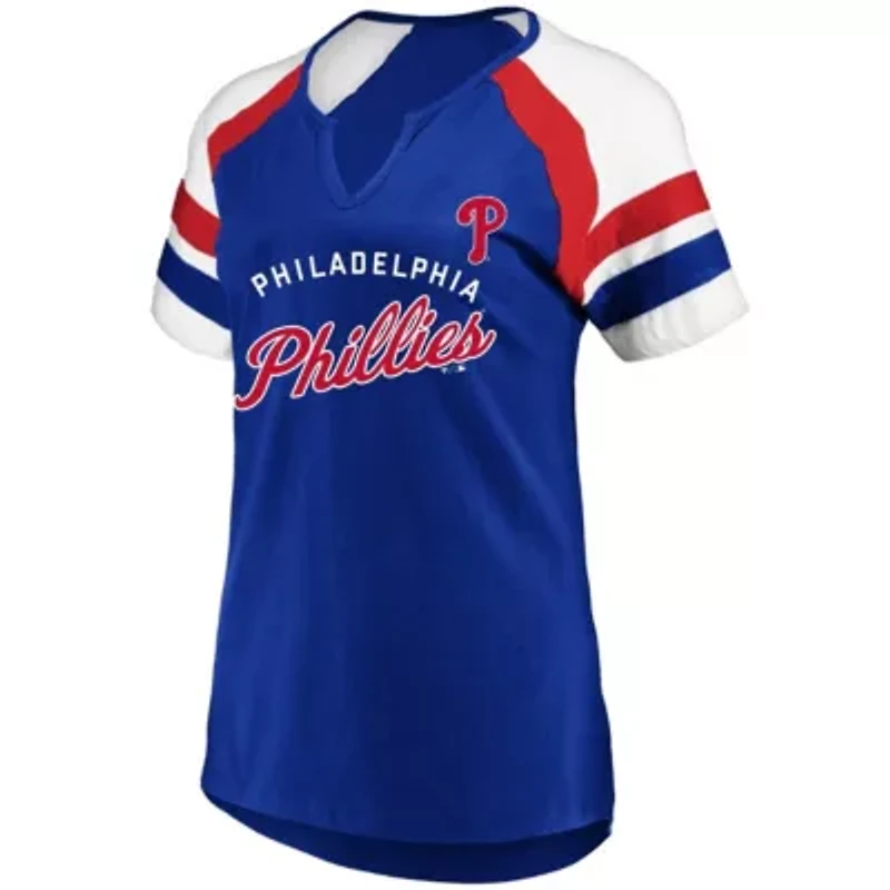 MLB Philadelphia Phillies Arched Notch Neck T-Shirt