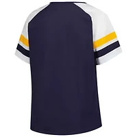 MLB Milwaukee Brewers Plus Sized Arched Notch Neck T-Shirt