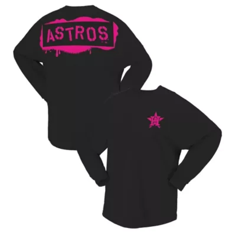 MLB Fanatics Houston Astros Neon Jersey Long Sleeve T-Shirt