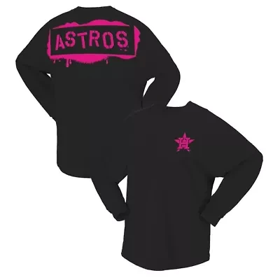 MLB Fanatics Houston Astros Neon Jersey Long Sleeve T-Shirt