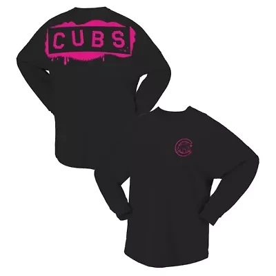 MLB Fanatics Chicago Cubs Neon Jersey Long Sleeve T-Shirt