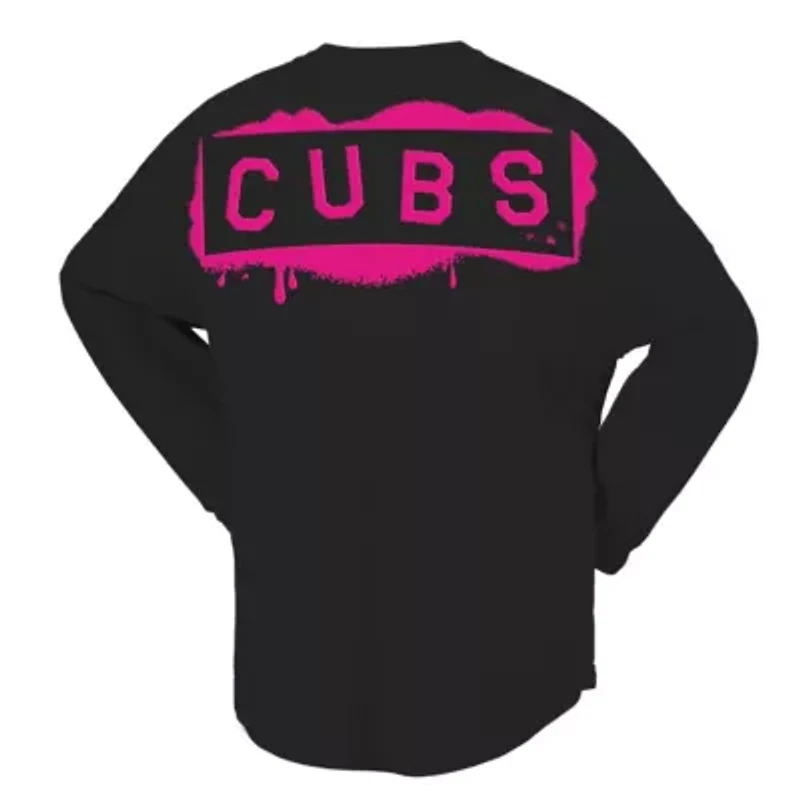 MLB Fanatics Chicago Cubs Neon Jersey Long Sleeve T-Shirt
