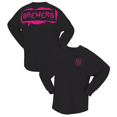 MLB Fanatics Milwaukee Brewers Neon Jersey Long Sleeve T-Shirt