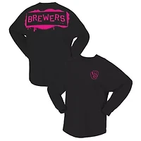MLB Fanatics Milwaukee Brewers Neon Jersey Long Sleeve T-Shirt