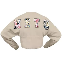 MLB Fanatics New York Mets Floral Preppy Cropped Long Sleeve T-Shirt