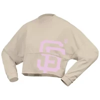 MLB Fanatics San Francisco Giants Floral Preppy Cropped Long Sleeve T-Shirt