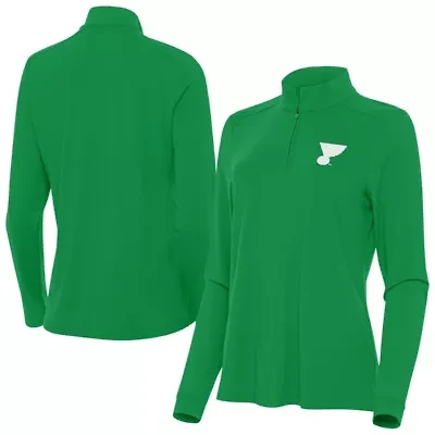 NHL Kelly St. Louis Blues Patrick's Day Intent Quarter-Zip Performance Pullover