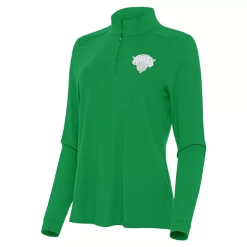NBA Kelly New York Knicks St. Patrick's Day Intent Quarter-Zip Top