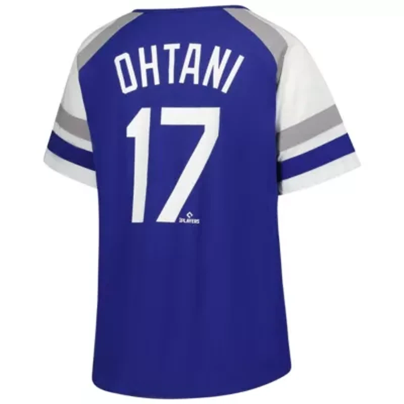 MLB Shohei Ohtani Los Angeles Dodgers Plus Name & Number Raglan T-Shirt