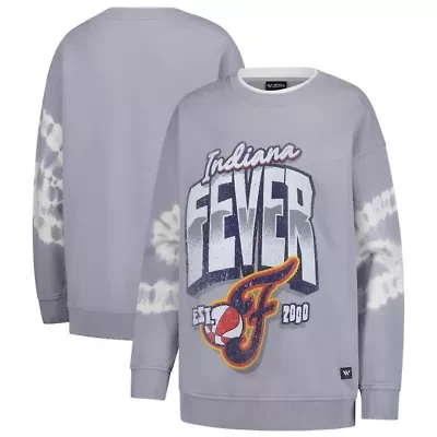 WNBA Indiana Fever Double Collar Fleece Pullover Sweatshirt