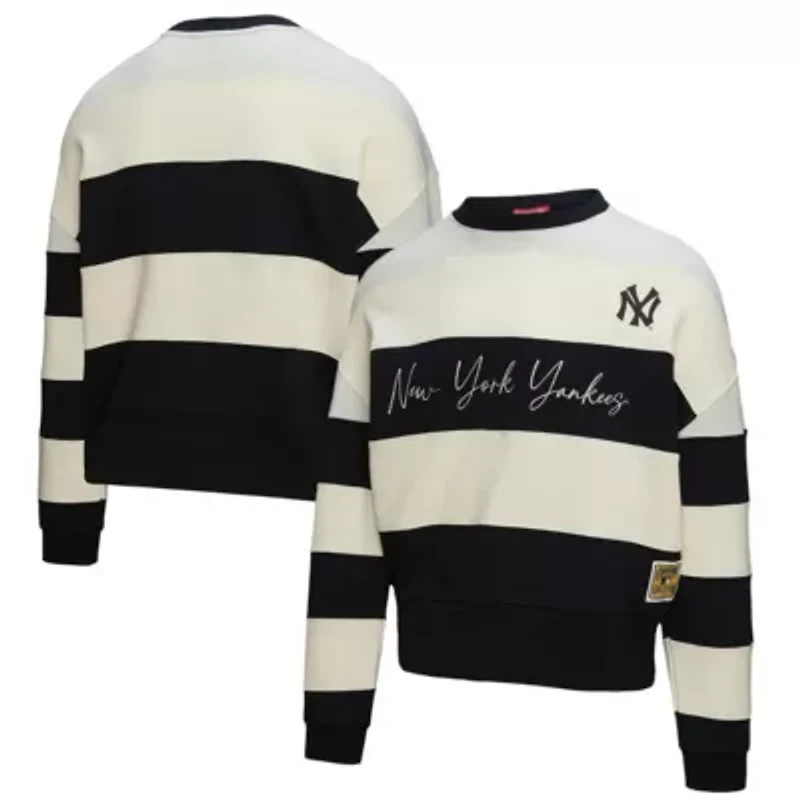 MLB New York Yankees Cooperstown Collection Blocked Fleece Pullover Sweatshirt