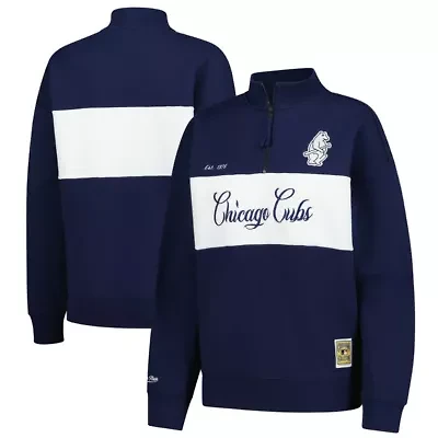 MLB Chicago Cubs Cooperstown Collection Quarter-Zip Pullover Top