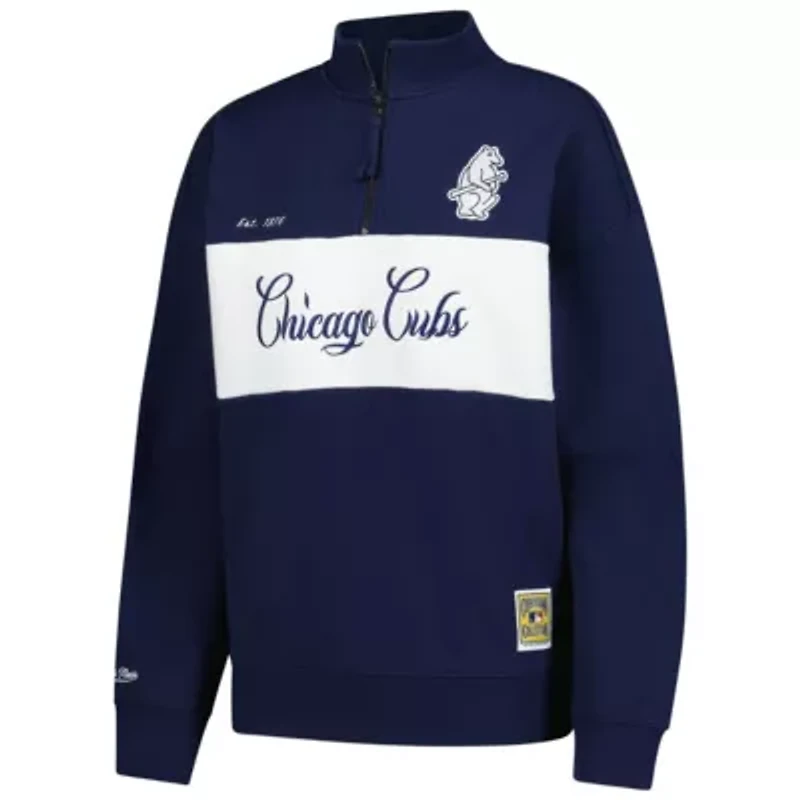 MLB Chicago Cubs Cooperstown Collection Quarter-Zip Pullover Top