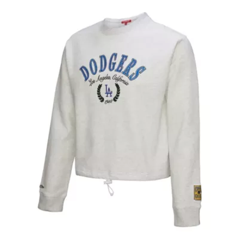 MLB Los Angeles Dodgers Cropped Toggle Pullover Sweatshirt