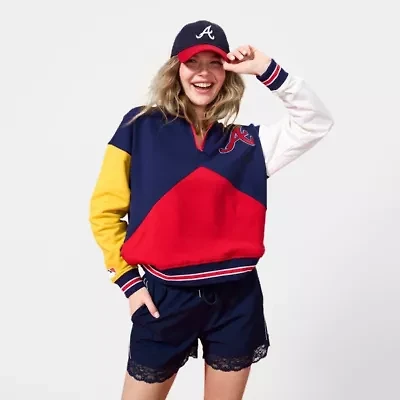 MLB Atlanta Braves Classic Colorblock Quarter-Zip Sweatshirt