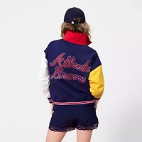 MLB Atlanta Braves Classic Colorblock Quarter-Zip Sweatshirt