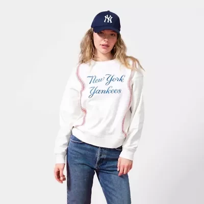 MLB New York Yankees Baseball Stitch Pullover Sweatshirt