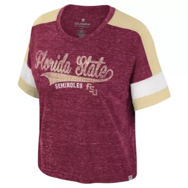 NCAA Florida State Seminoles Color Block Scoop Neck T-Shirt