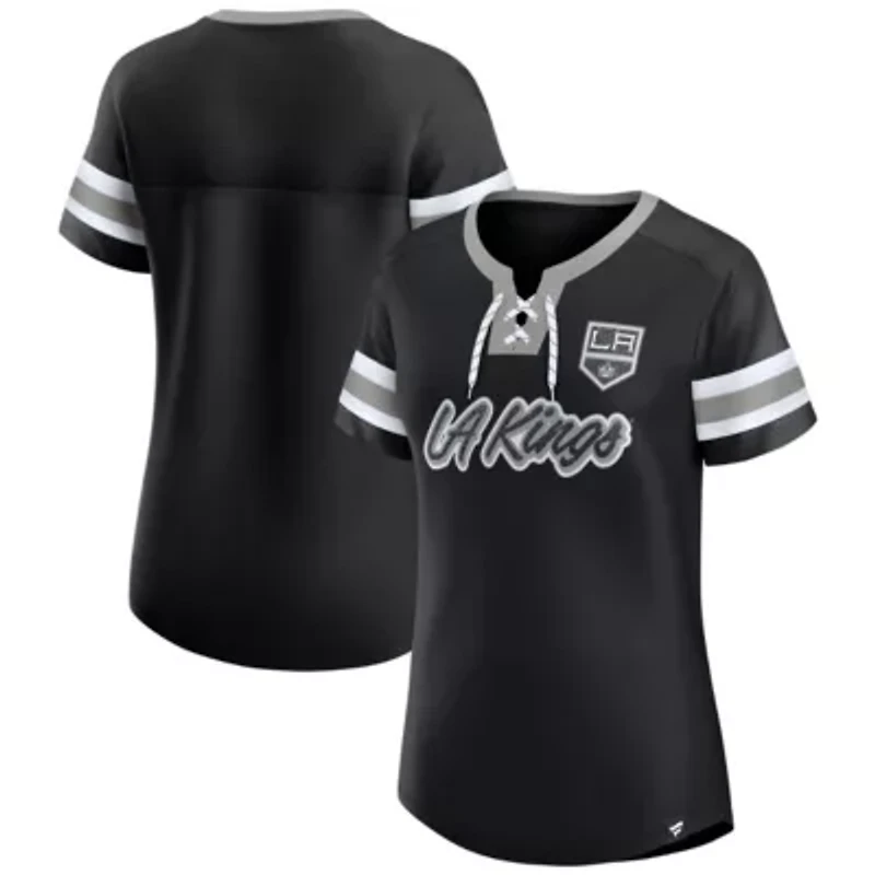 NHL Fanatics Los Angeles Kings Iconic Athena Lace-Up T-Shirt